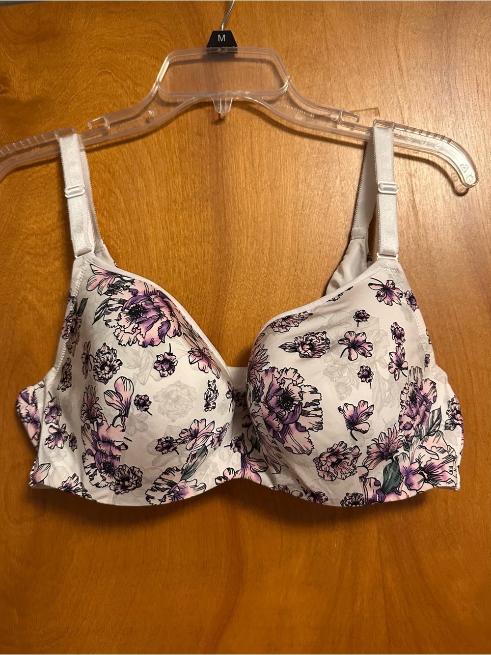 Floral T-Shirt Bra with Lavender Floral